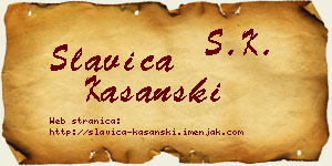 Slavica Kašanski vizit kartica